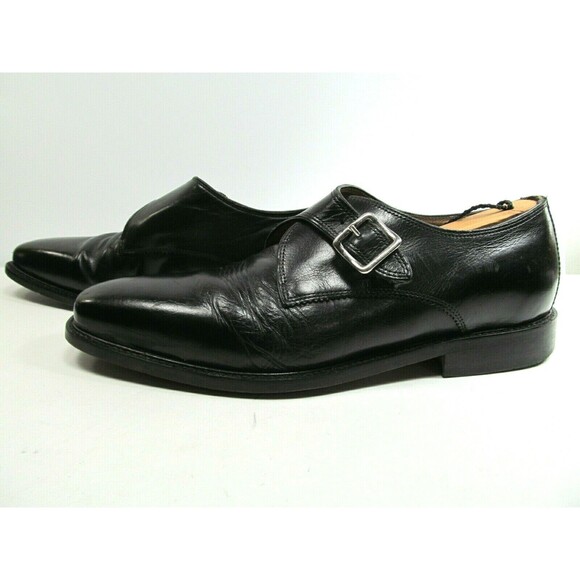 Florsheim Single Monk Strap Black Leather Oxfords Mens Size US 10 D - Picture 6 of 11